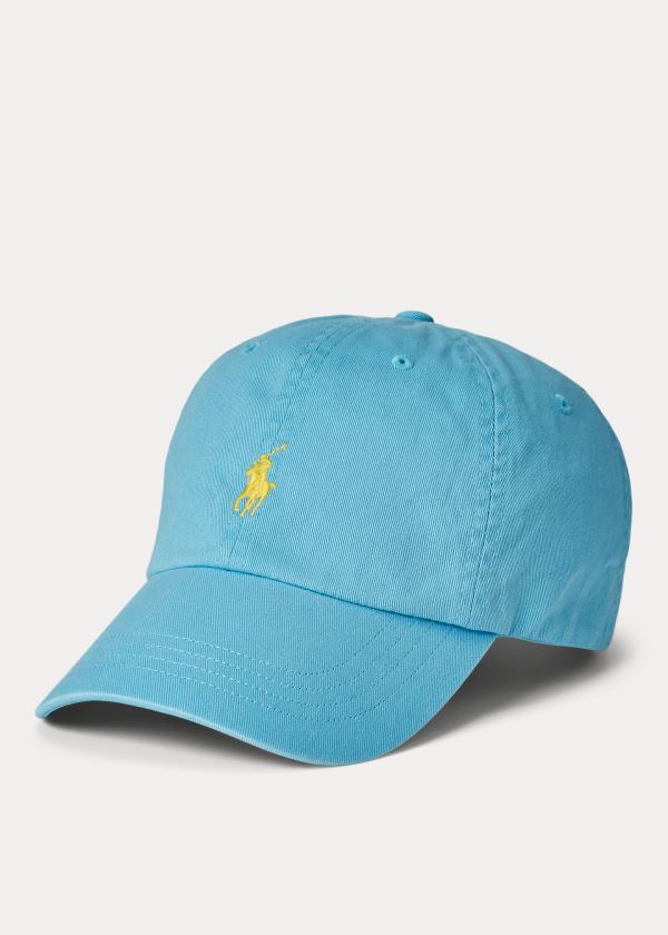 Gorra Polo Ralph Lauren Mujer Azules - Cotton Chino Baseball - CPGUJ9861